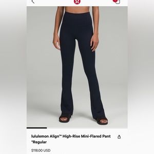 Lululemon Align High Rise Mini Flared Leggings